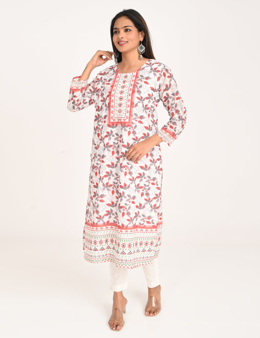 ONVIEW | 1126 | COTTON CHIKANKARI WORK WITH DIGITAL PRINTED