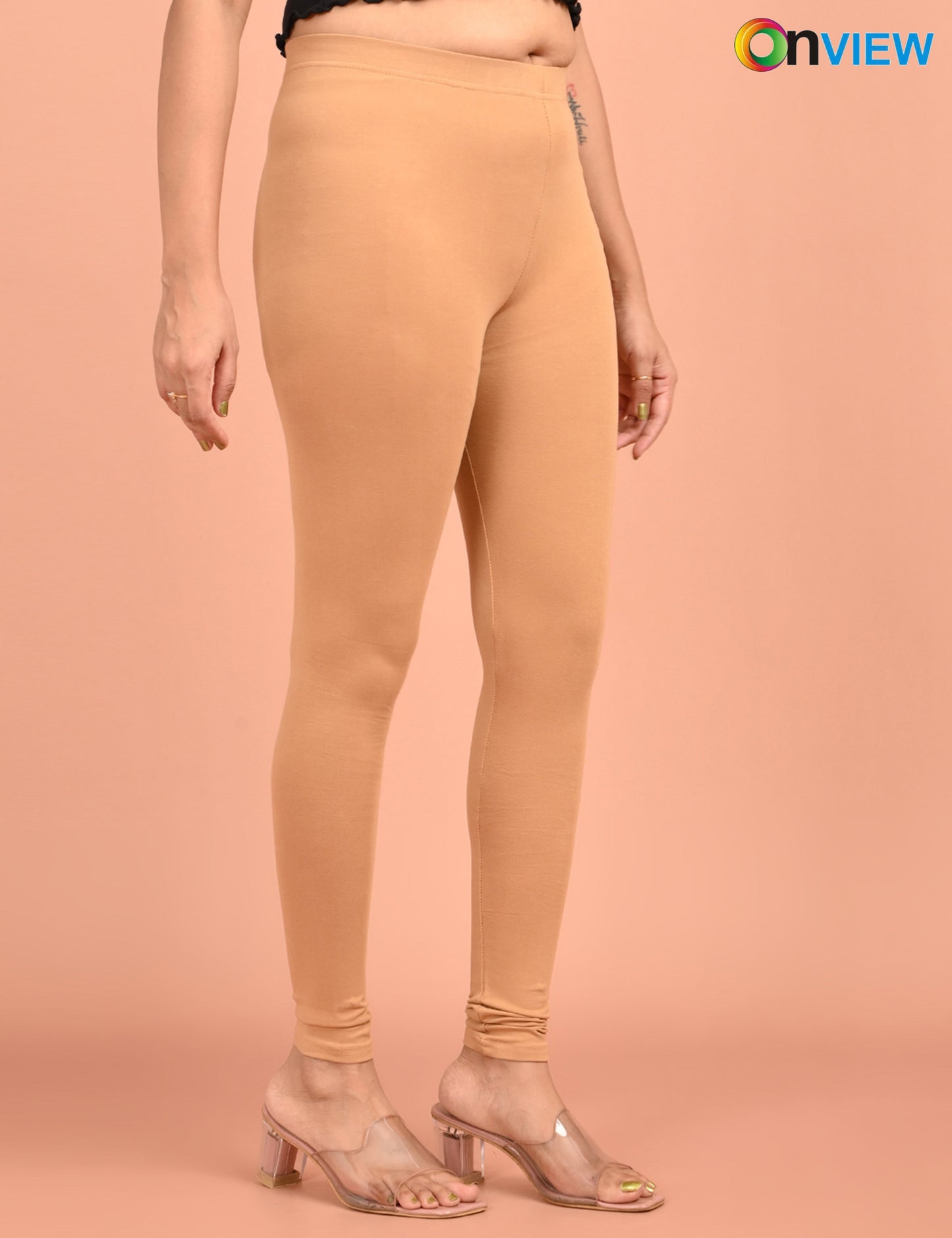 ONVIEW | 004 | Fawn Cotton Lycra Ankle Length Legging 220gsm`