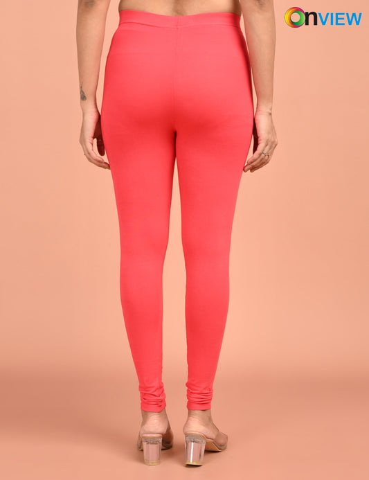 ONVIEW | 011 | Coral Cotton Lycra Ankle Length Legging 220gsm