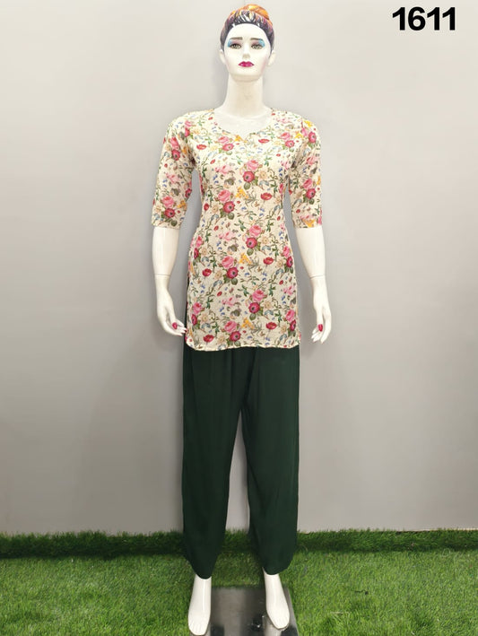 ONVIEW | 1611 | TRENDY RAYON DIGITAL PRINTED SHORT TOP