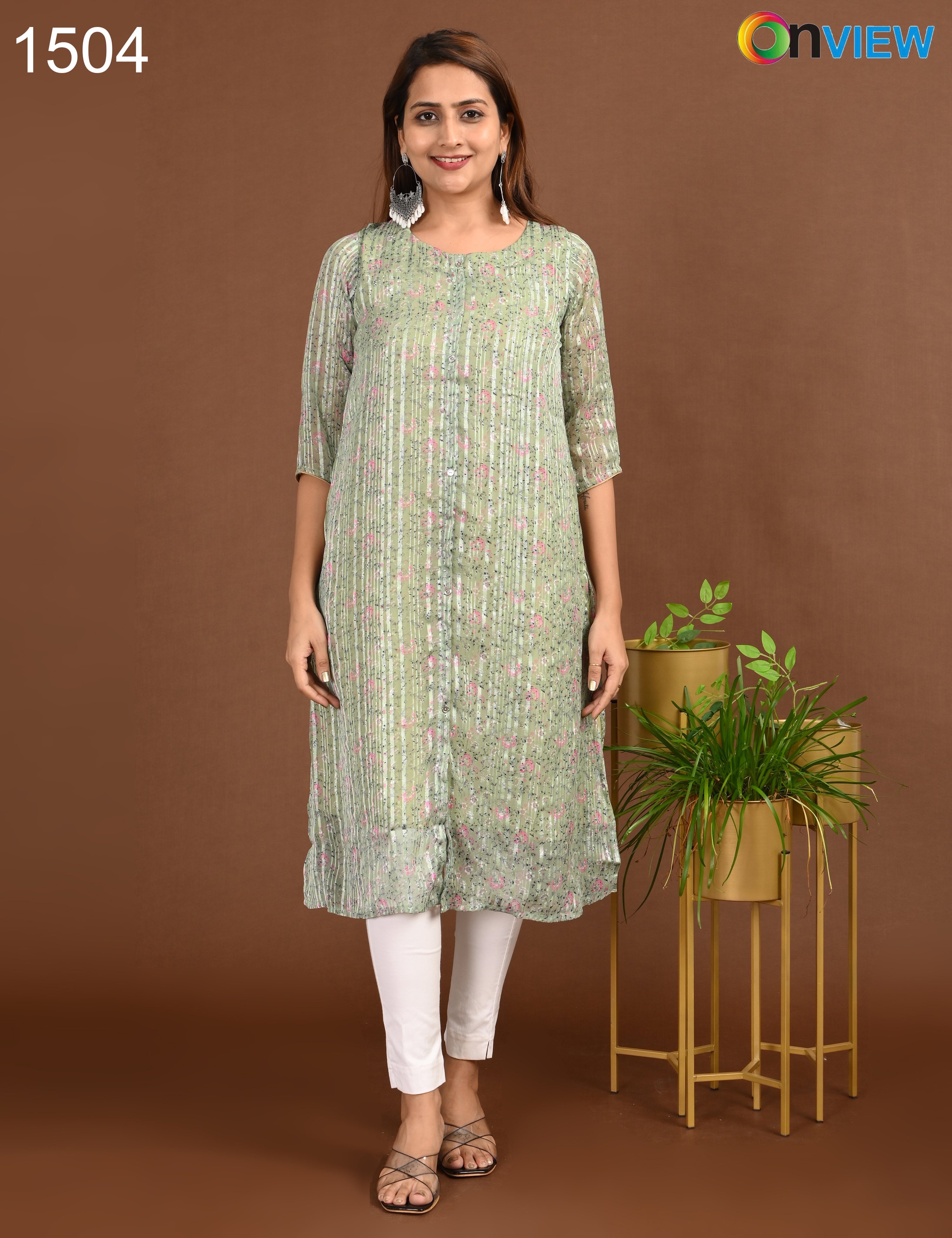 ONVIEW | SATIN A LINE SIDE OPEN WITH LINING | 1504