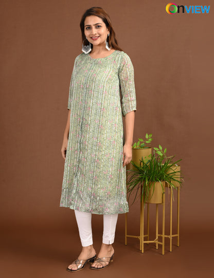 ONVIEW | SATIN A LINE SIDE OPEN WITH LINING | 1504