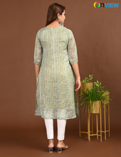 ONVIEW | SATIN A LINE SIDE OPEN WITH LINING | 1504