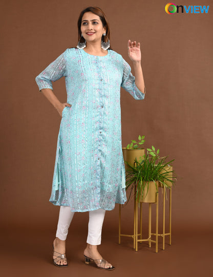 ONVIEW | SATIN A LINE SIDE OPEN WITH LINING | 1505