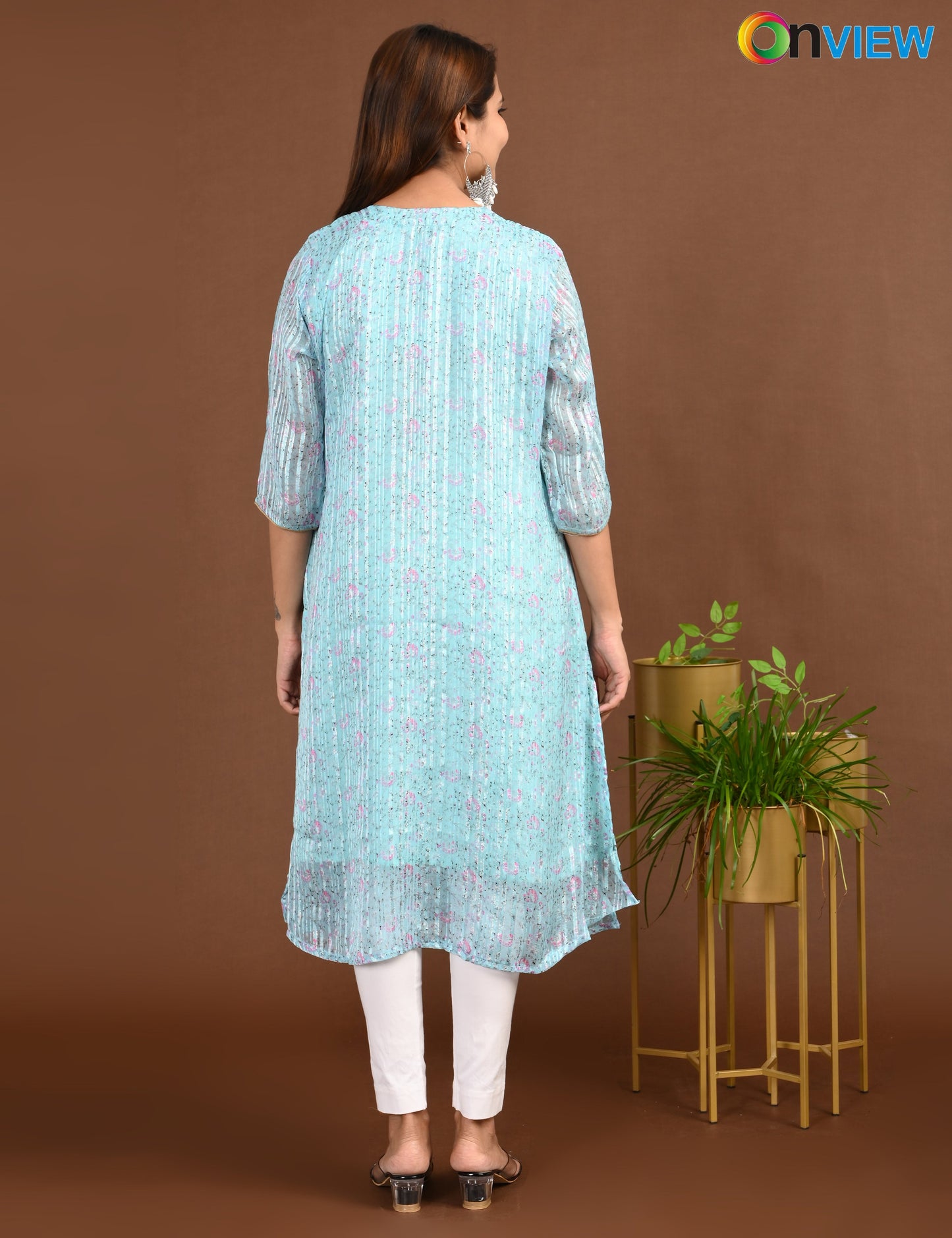 ONVIEW | SATIN A LINE SIDE OPEN WITH LINING | 1505
