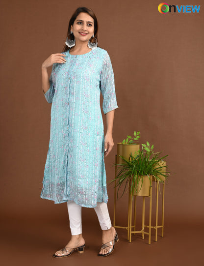 ONVIEW | SATIN A LINE SIDE OPEN WITH LINING | 1505