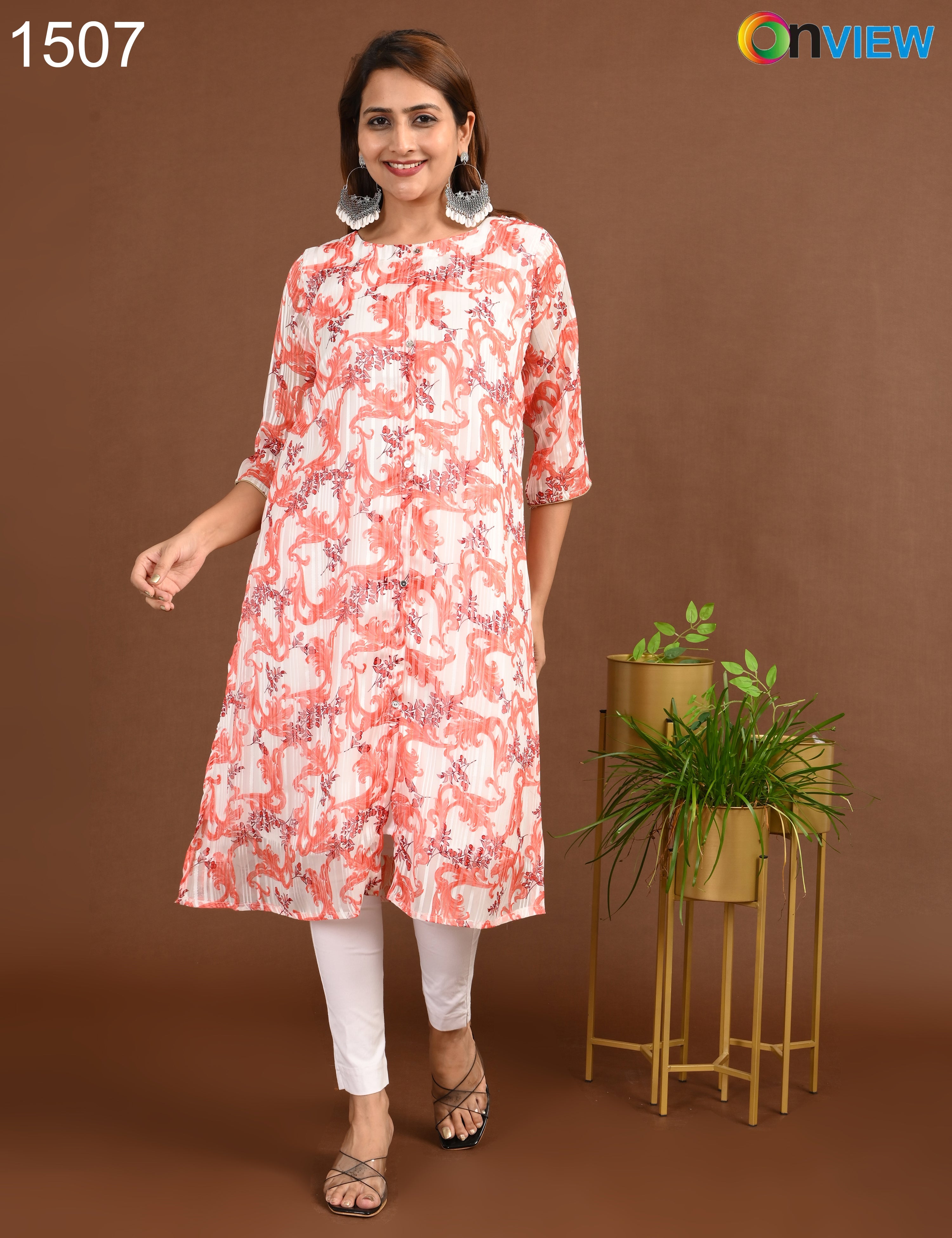 ONVIEW | SATIN A LINE SIDE OPEN WITH LINING | 1507