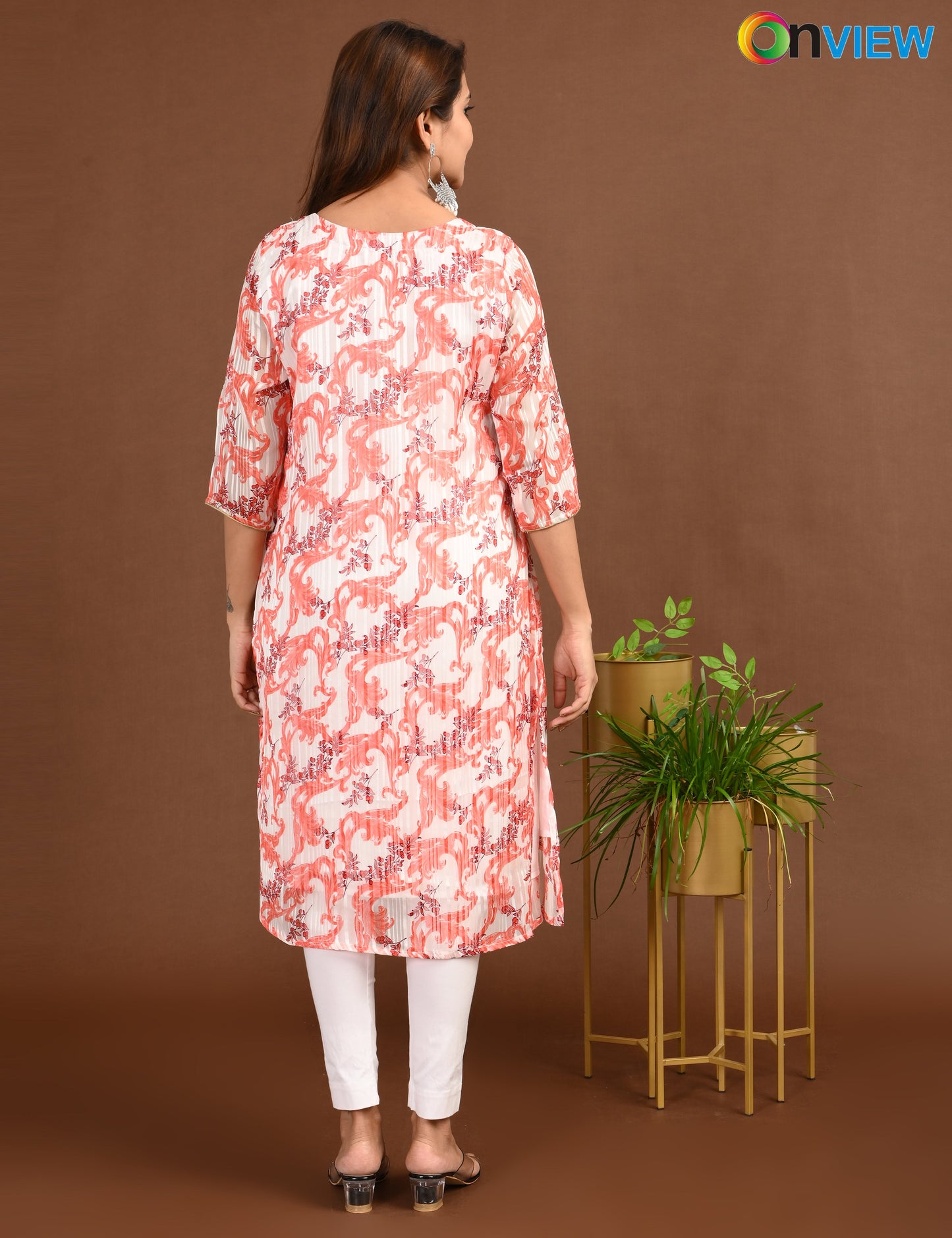 ONVIEW | SATIN A LINE SIDE OPEN WITH LINING | 1507