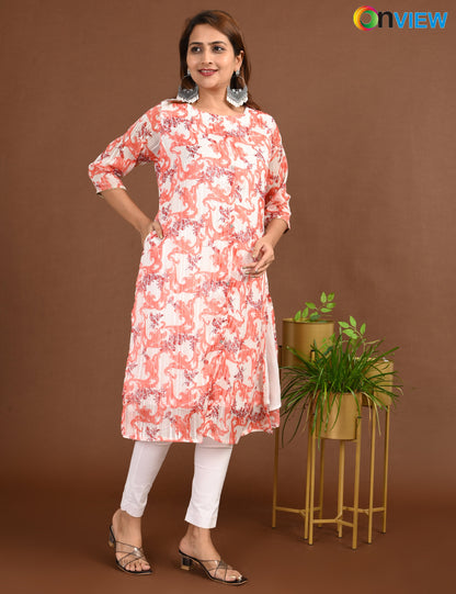 ONVIEW | SATIN A LINE SIDE OPEN WITH LINING | 1507