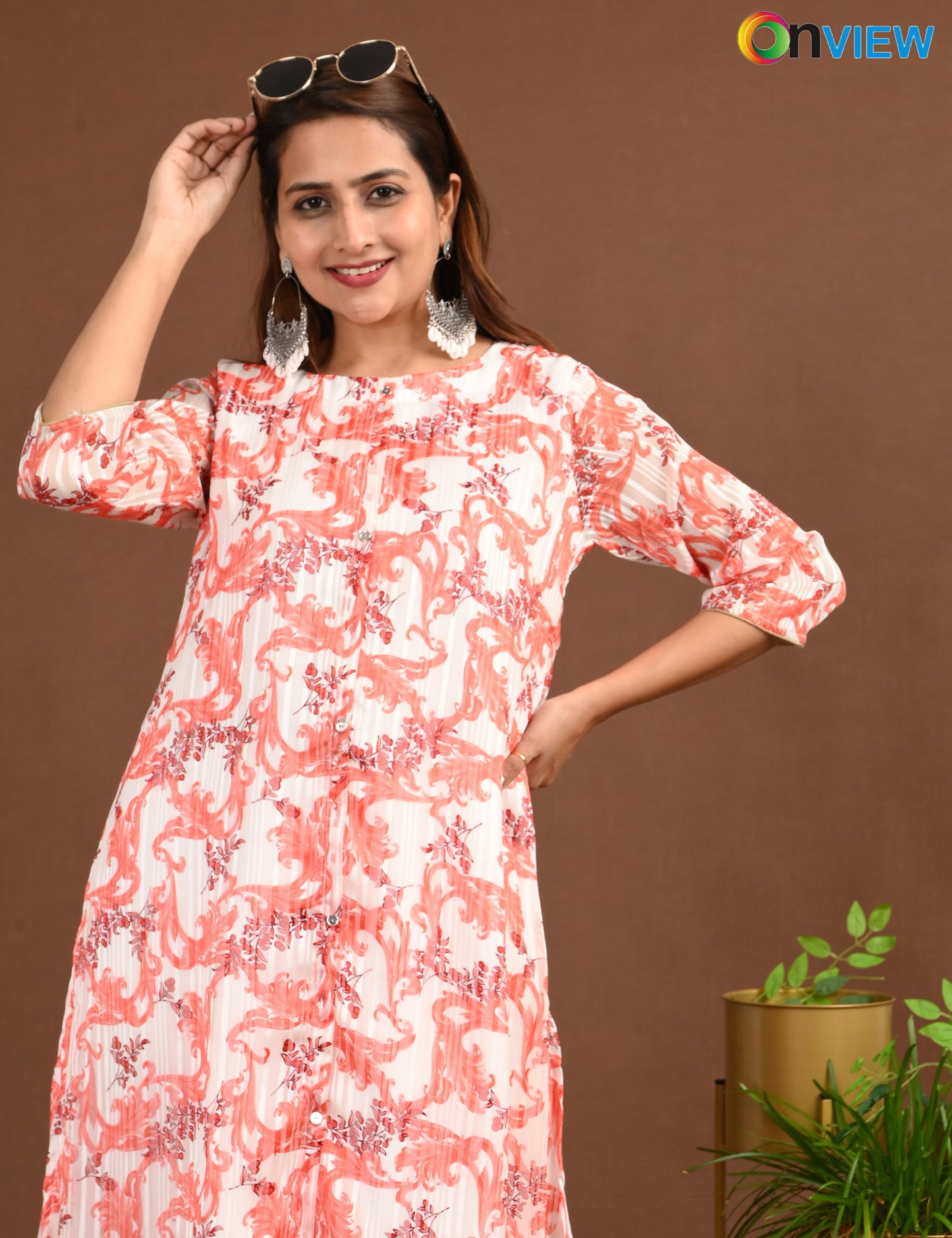 ONVIEW | SATIN A LINE SIDE OPEN WITH LINING | 1507