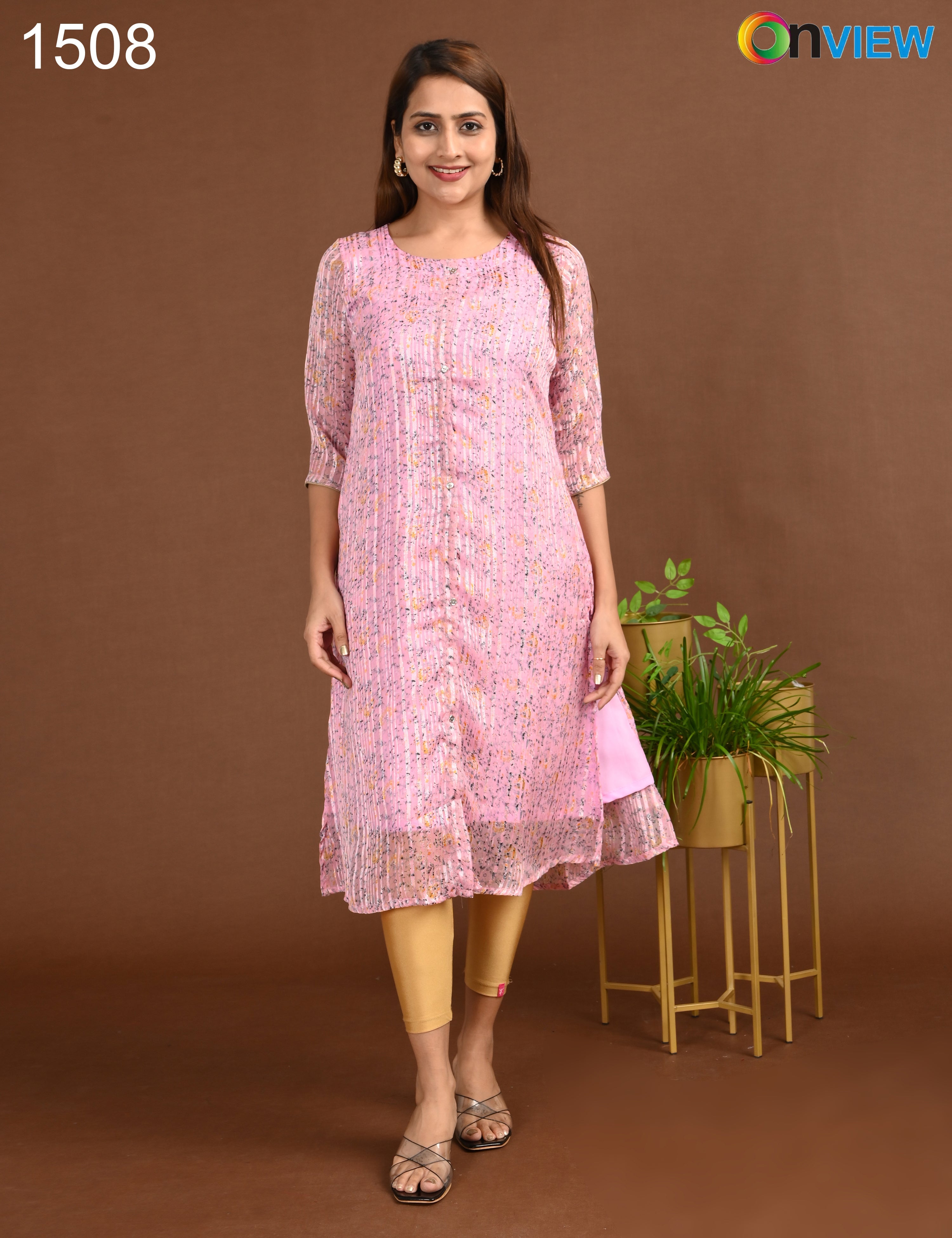 ONVIEW | SATIN A LINE SIDE OPEN WITH LINING | 1508