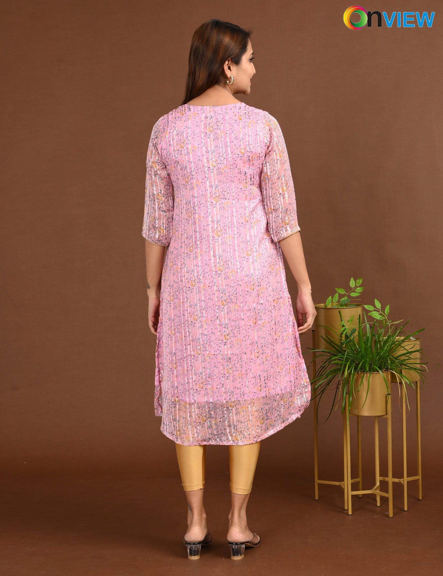 ONVIEW | SATIN A LINE SIDE OPEN WITH LINING | 1508