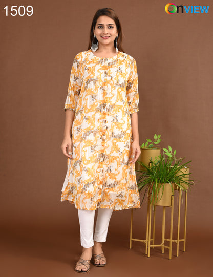 ONVIEW | SATIN A LINE SIDE OPEN WITH LINING | 1509