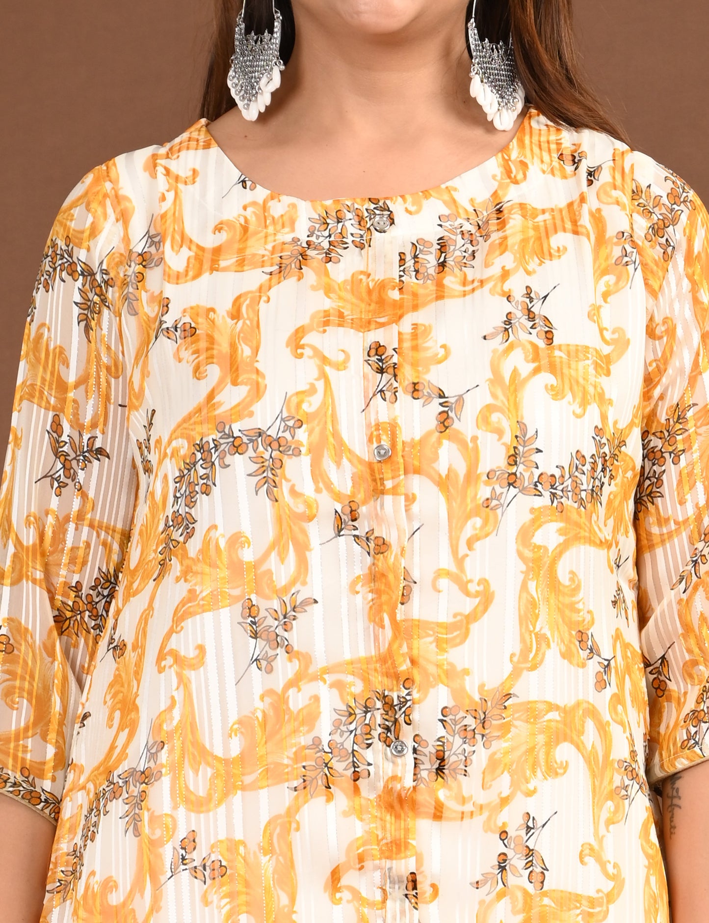 ONVIEW | SATIN A LINE SIDE OPEN WITH LINING | 1509