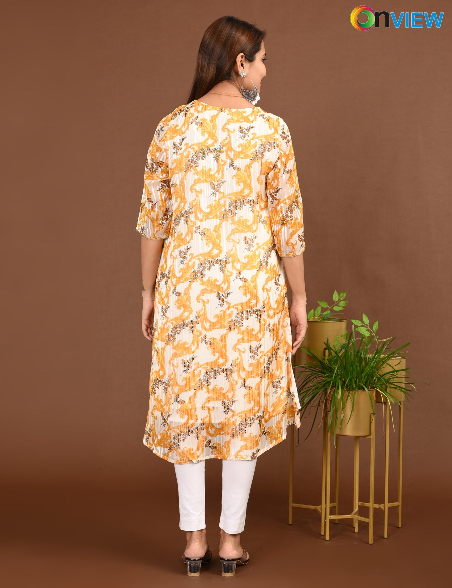 ONVIEW | SATIN A LINE SIDE OPEN WITH LINING | 1509