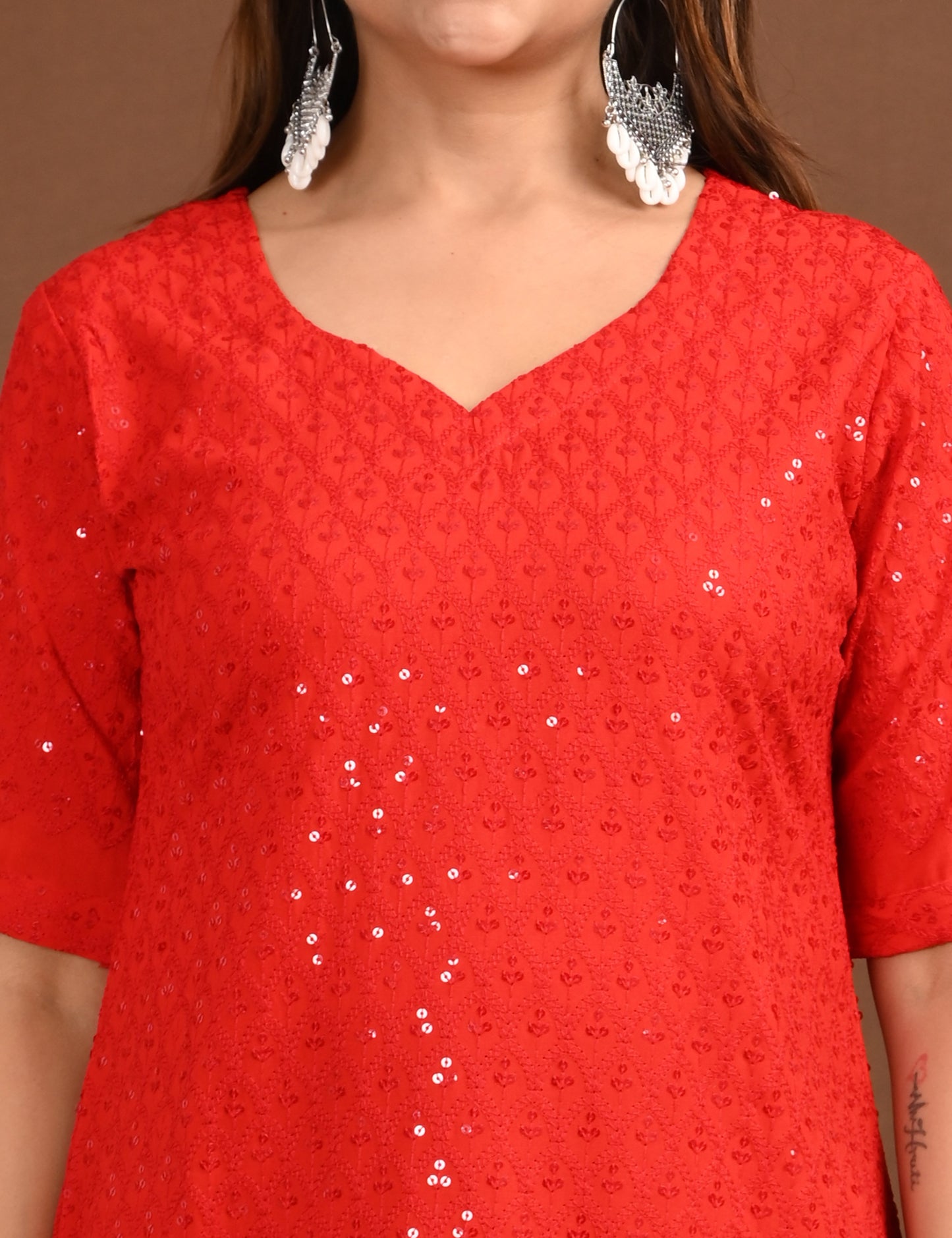 ONVIEW | 1665 | CHIKANKARI SHORT TOP