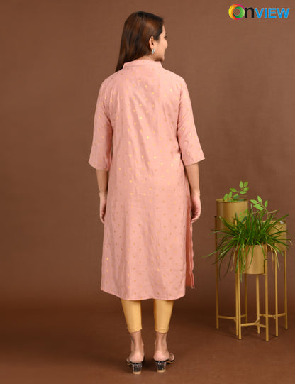 ONVIEW | 1680 | SILK A LINE SIDE OPEN WITH EMBROIDERY