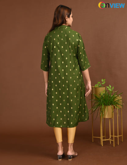 ONVIEW | 1760 | SILK A LINE SIDE OPEN WITH EMBROIDERY